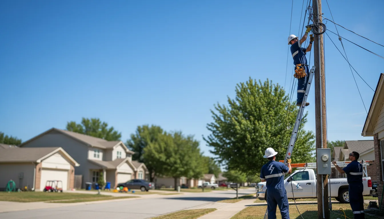 Residential electrician providing installation services in Elmore City, OK